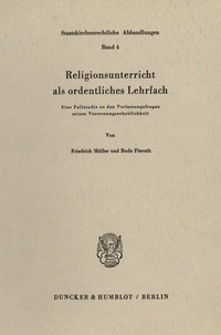 Abbildung von: Religionsunterricht als ordentliches Lehrfach. - Duncker & Humblot