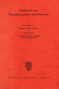 Abbildung von: Bundesstaat und Nationalitätenrecht in der Sowjetunion. - Duncker & Humblot