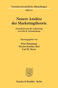 Cover: Neuere Ans&auml;tze der Marketingtheorie. - Duncker & Humblot