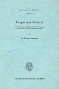 Cover: Utopie und Technik. - Duncker & Humblot