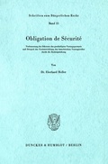 Bild: Obligation de Sécurité. - Duncker & Humblot