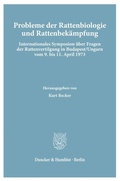 Cover: Probleme der Rattenbiologie und Rattenbek&auml;mpfung. - Duncker & Humblot