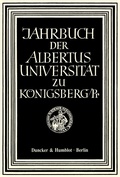 Cover: Jahrbuch der Albertus-Universit&auml;t zu K&ouml;nigsberg-Pr. - Duncker & Humblot