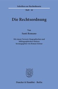 Cover: Die Rechtsordnung. - Duncker & Humblot