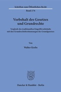 Cover: Vorbehalt des Gesetzes und Grundrechte. - Duncker & Humblot