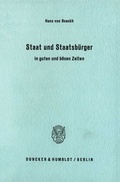 Cover: Staat und Staatsb&uuml;rger - Duncker & Humblot
