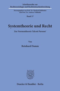 Enlarge image Cover: Systemtheorie und Recht. - Duncker & Humblot