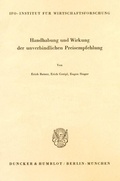 Cover: Handhabung und Wirkung der unverbindlichen Preisempfehlung. - Duncker & Humblot