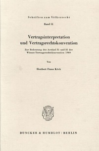 Abbildung von: Vertragsinterpretation und Vertragsrechtskonvention. - Duncker & Humblot