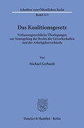 Cover: Das Koalitionsgesetz. - Duncker & Humblot