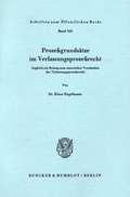 Cover: Proze&szlig;grunds&auml;tze im Verfassungsproze&szlig;recht. - Duncker & Humblot