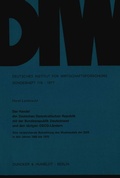 Cover: Der Handel der Deutschen Demokratischen Republik mit der Bundesrepublik Deutschland und den &uuml;brigen OECD-L&auml;ndern. - Duncker & Humblot