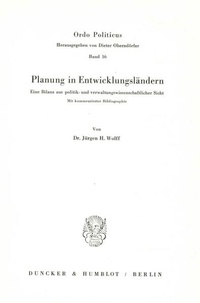 Enlarge image Cover: Planung in Entwicklungsländern. - Duncker & Humblot