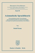Cover: Axiomatische Sprachtheorie. - Duncker & Humblot