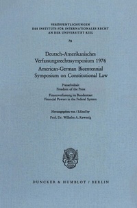 Abbildung von: Deutsch-Amerikanisches Verfassungsrechtssymposium 1976. - Duncker & Humblot