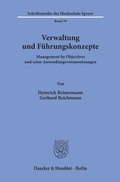 Cover: Verwaltung und F&uuml;hrungskonzepte. - Duncker & Humblot