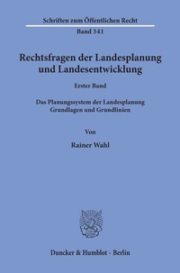 Abbildung von: Rechtsfragen der Landesplanung und Landesentwicklung. - Duncker & Humblot