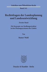 Abbildung von: Rechtsfragen der Landesplanung und Landesentwicklung. - Duncker & Humblot