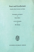 Cover: Staat und Gesellschaft. - Duncker & Humblot