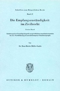 Bild: Die Empfangszust&auml;ndigkeit im Zivilrecht. - Duncker & Humblot