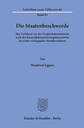 Cover: Die Staatenbeschwerde. - Duncker & Humblot