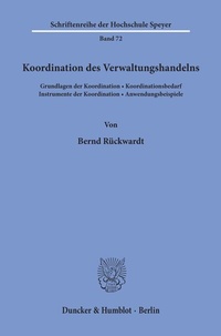 Abbildung von: Koordination des Verwaltungshandelns. - Duncker & Humblot