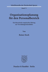 Abbildung von: Organisationsplanung für den Personalbereich. - Duncker & Humblot