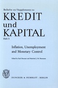 Cover: Inflation, Unemployment and Monetary Control. - Duncker & Humblot