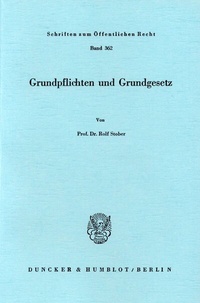 Abbildung von: Grundpflichten und Grundgesetz. - Duncker & Humblot