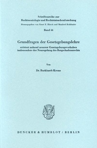 Abbildung von: Grundfragen der Gesetzgebungslehre. - Duncker & Humblot