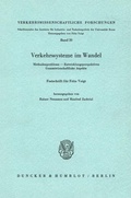 Cover: Verkehrssysteme im Wandel. - Duncker & Humblot