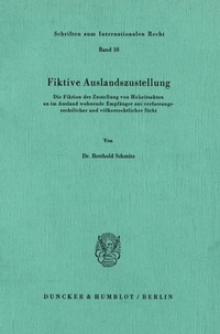 Abbildung von: Fiktive Auslandszustellung. - Duncker & Humblot