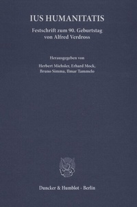 Enlarge image Cover: Ius Humanitatis. - Duncker & Humblot