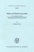 Cover: Ethik und Rechtswissenschaft. - Duncker & Humblot