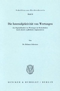 Cover: Die Intersubjektivit&auml;t von Wertungen. - Duncker & Humblot