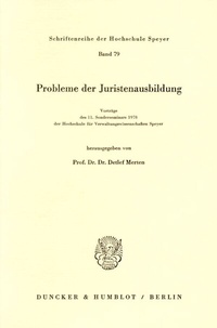 Abbildung von: Probleme der Juristenausbildung. - Duncker & Humblot