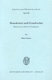 Abbildung von: Demokratie und Grundrechte. - Duncker & Humblot