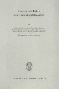 Abbildung von: Konzept und Kritik des Humankapitalansatzes. - Duncker & Humblot