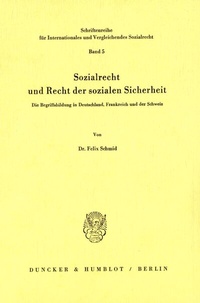 Abbildung von: Sozialrecht und Recht der sozialen Sicherheit. - Duncker & Humblot