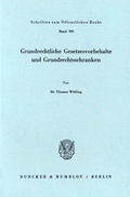 Cover: Grundrechtliche Gesetzesvorbehalte und Grundrechtsschranken. - Duncker & Humblot