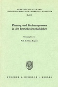 Cover: Planung und Rechnungswesen in der Betriebswirtschaftslehre. - Duncker & Humblot