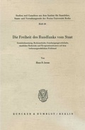 Cover: Die Freiheit des Rundfunks vom Staat. - Duncker & Humblot