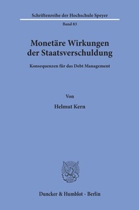 Abbildung von: Monetäre Wirkungen der Staatsverschuldung. - Duncker & Humblot