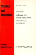 Cover: Industrie der Steine und Erden. - Duncker & Humblot
