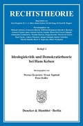 Cover: Ideologiekritik und Demokratietheorie bei Hans Kelsen. - Duncker & Humblot