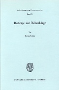 Cover: Beitr&auml;ge zur Nebenklage. - Duncker & Humblot