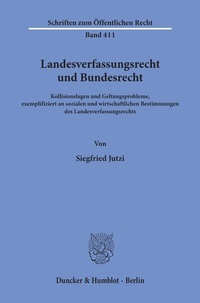 Abbildung von: Landesverfassungsrecht und Bundesrecht. - Duncker & Humblot