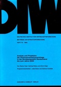 Cover: Analyse und Projektion der Personenverkehrsnachfrage in der Bundesrepublik Deutschland bis zum Jahre 2000. - Duncker & Humblot