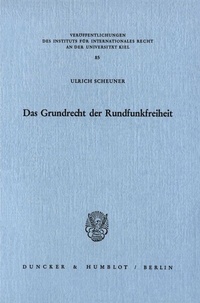 Abbildung von: Das Grundrecht der Rundfunkfreiheit. - Duncker & Humblot
