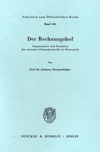 Abbildung von: Der Rechnungshof. - Duncker & Humblot